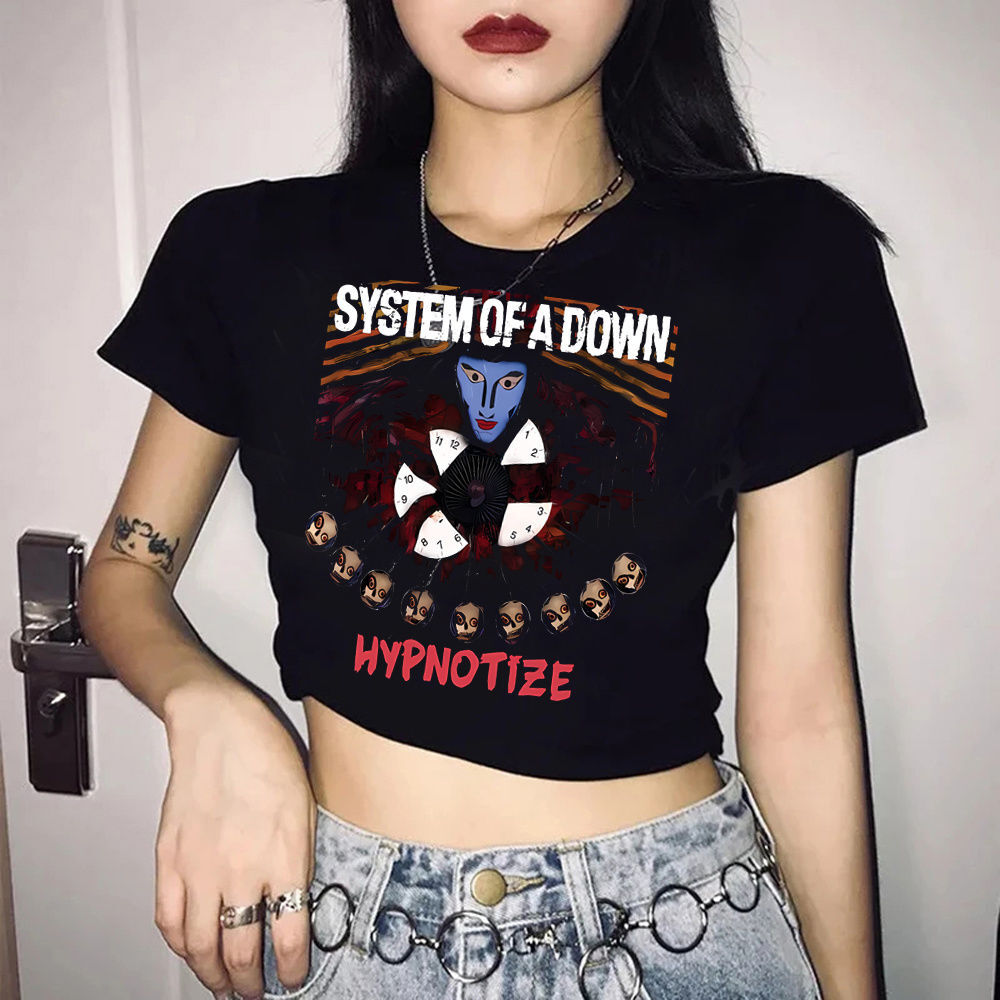 Summer Grunge Clothing - Camiseta Cropped Feminina Estilo Grunge Aesthetic