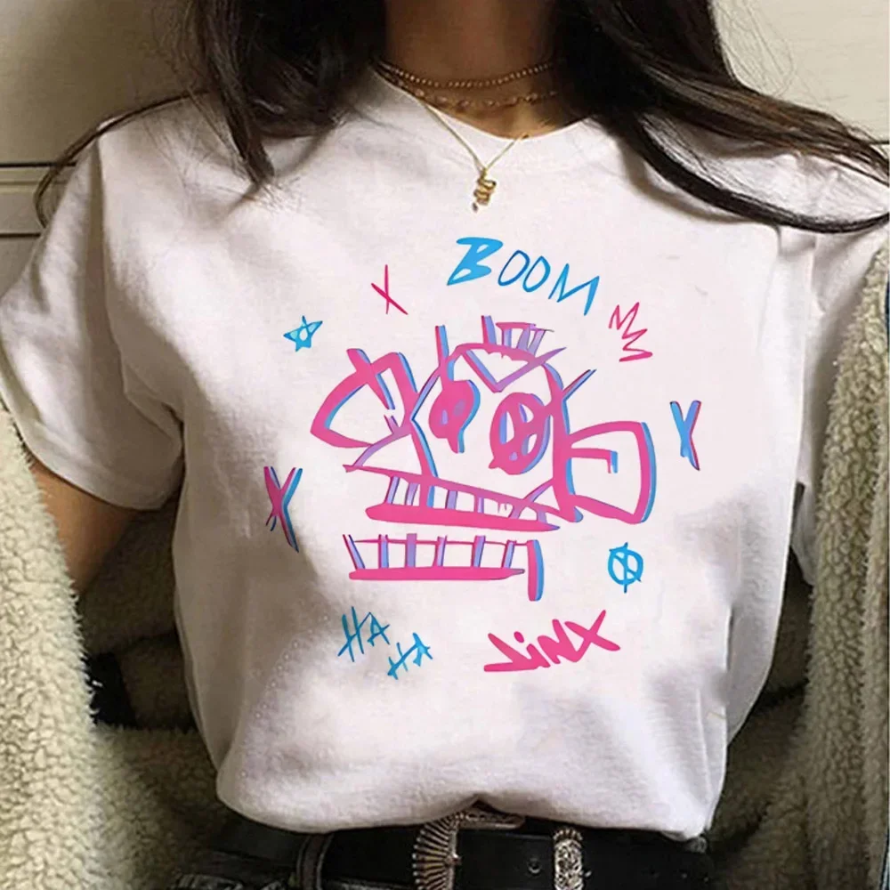 Summer Grunge Clothing - Jinx arcane macaco t camisa anime