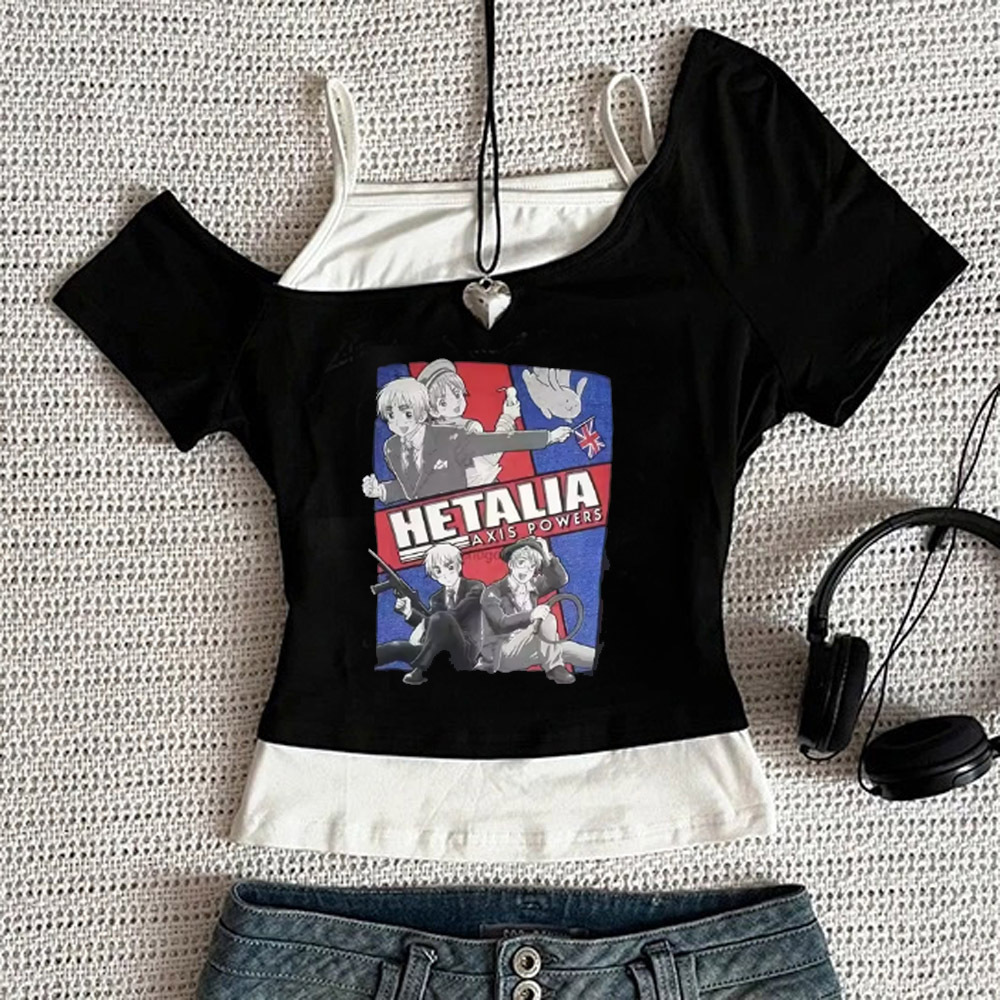 Summer Grunge Clothing - Hetalia crop top feminino streetwear grunge