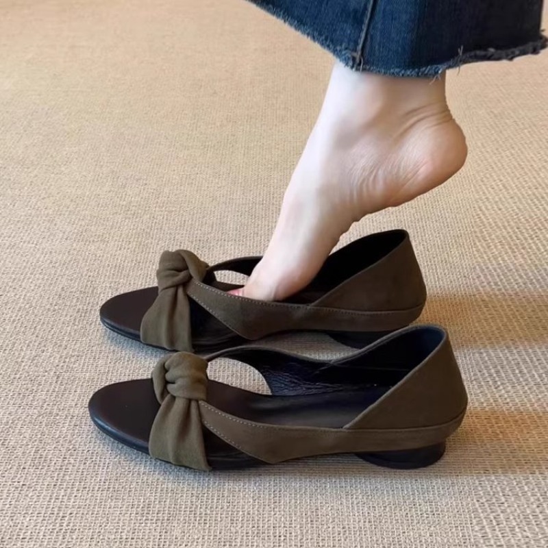 Summer Closet - Sandálias Femininas Retrô Simples de Salto