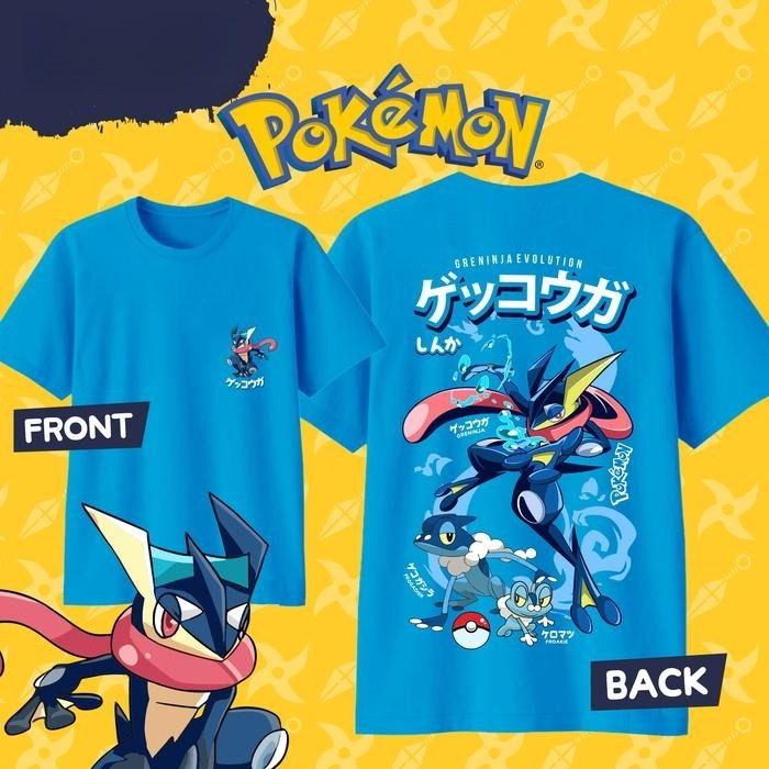 Summer Clothing Kids Sale - Camiseta Estampada Pokémon Greninja, 100% Algodão,