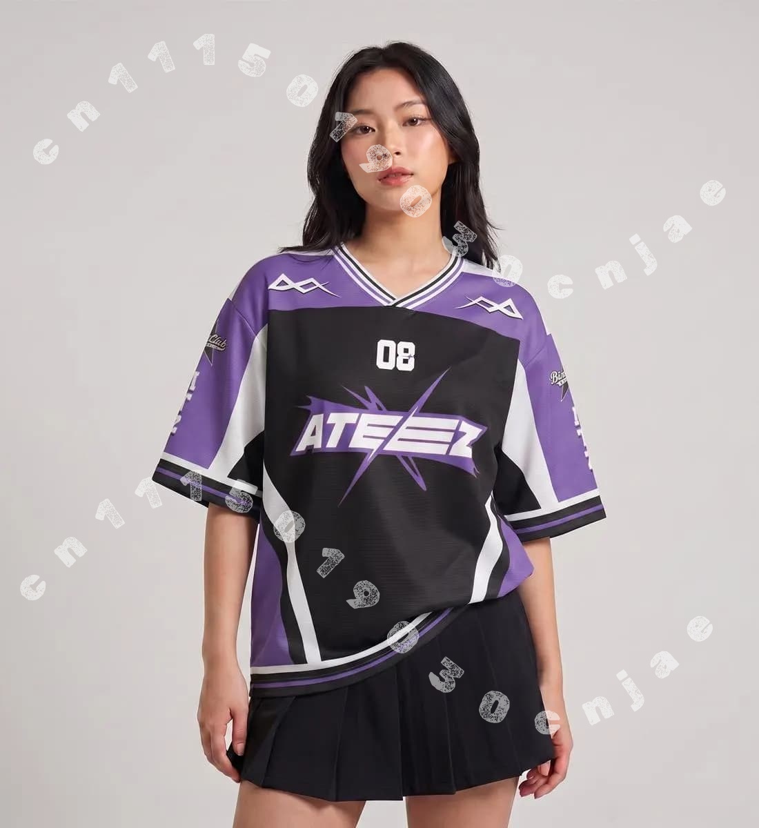 Summer Clothing Uk - Camisa K-pop ATEEZ para Mulheres e