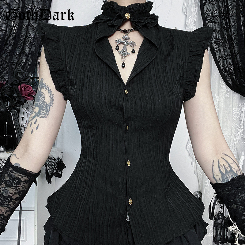 Summer Grunge Clothing - Camisas e Blusas Femininas Sem Mangas,