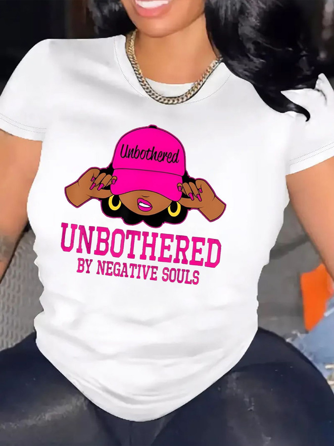 Summer Clothing Trends 2025 Women'S - Camiseta Feminina Confortável com Gola Redonda,