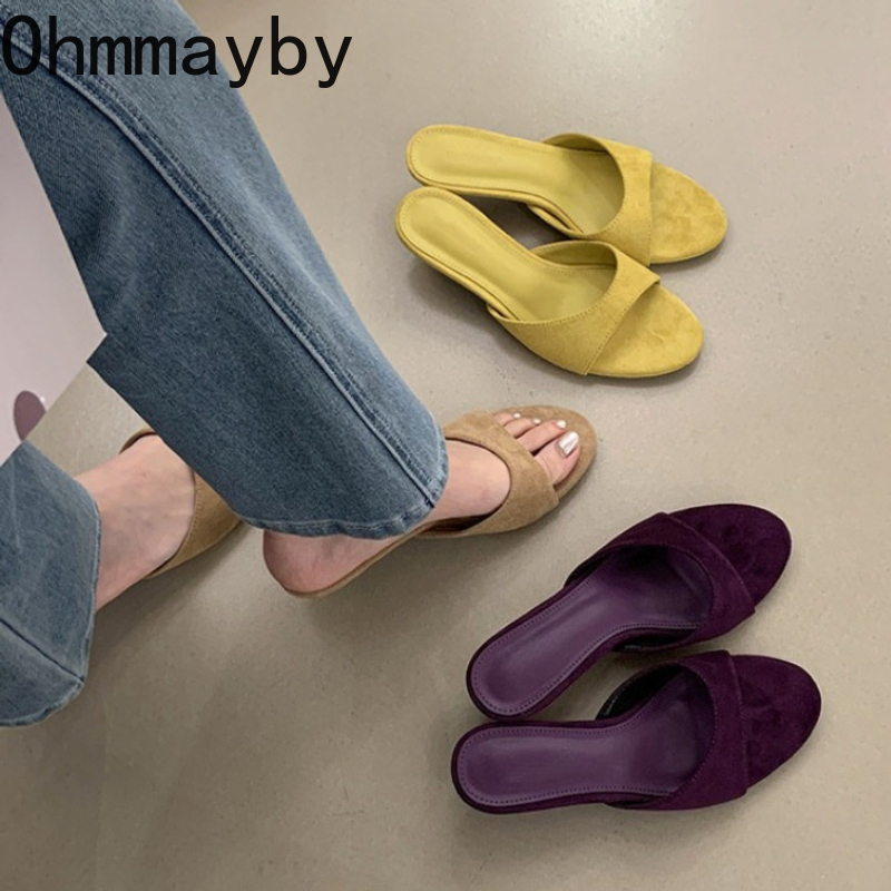 Summer Clothing Modest - Novos Sapatos Femininos de Camurça com