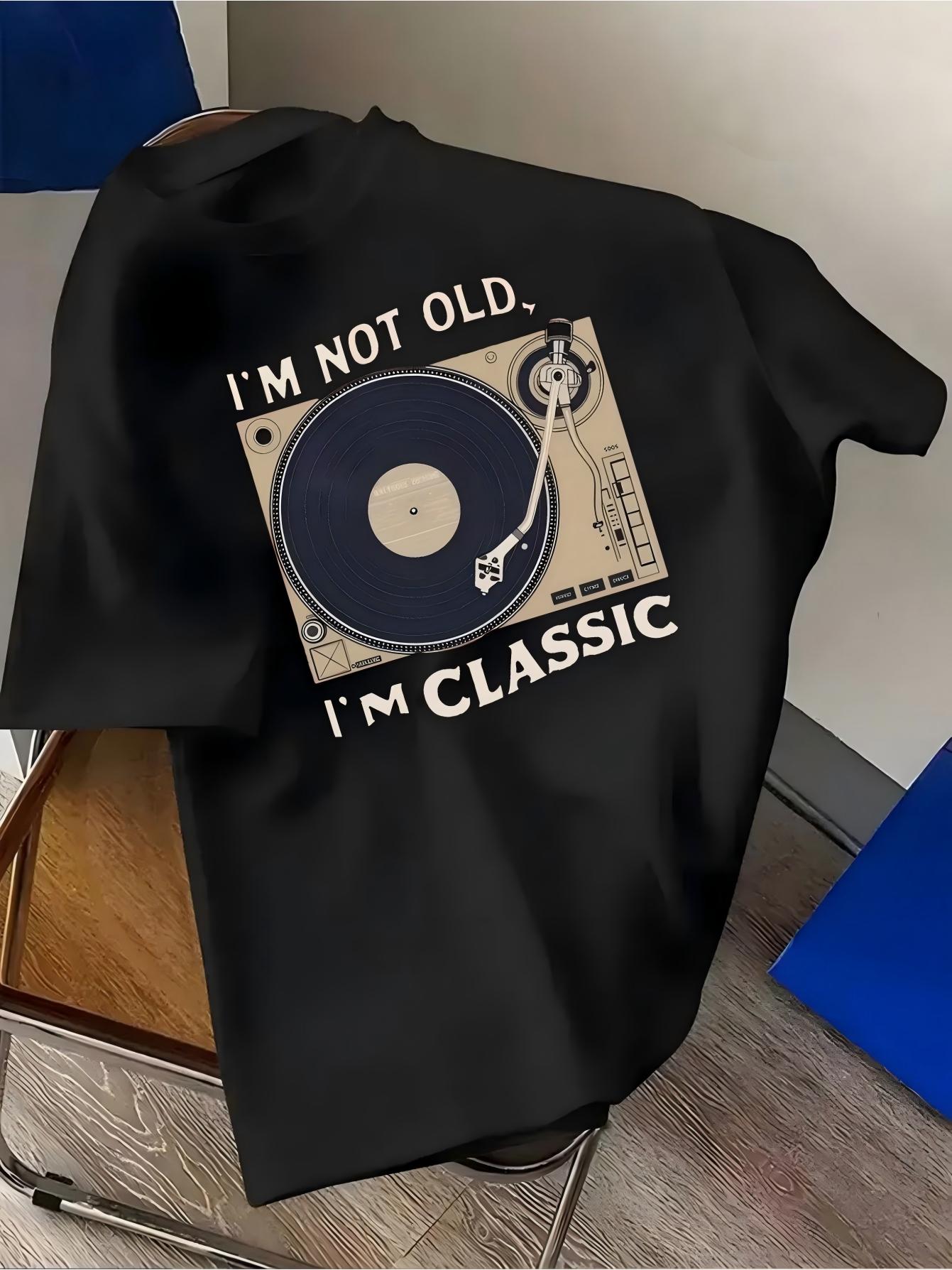 Summer Clothing Old Money - Camiseta Vintage Toca-Discos: Não Sou Velho(a),