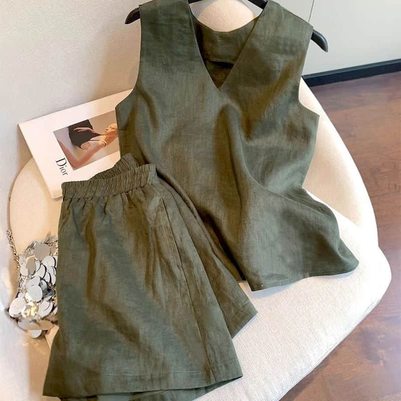 Summer Clothing Old Money - Conjuntos de Shorts com Estilo Old