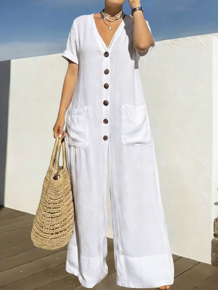 Summer Clothing Bundle - Macacão Feminino Plus Size Azul Urbano