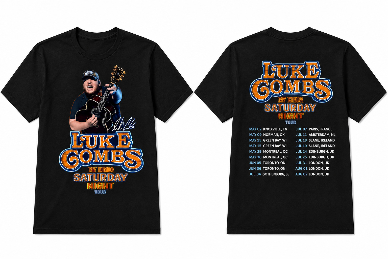 Summer Clothing Uk - Camiseta Preta Luke Combs My Kinda
