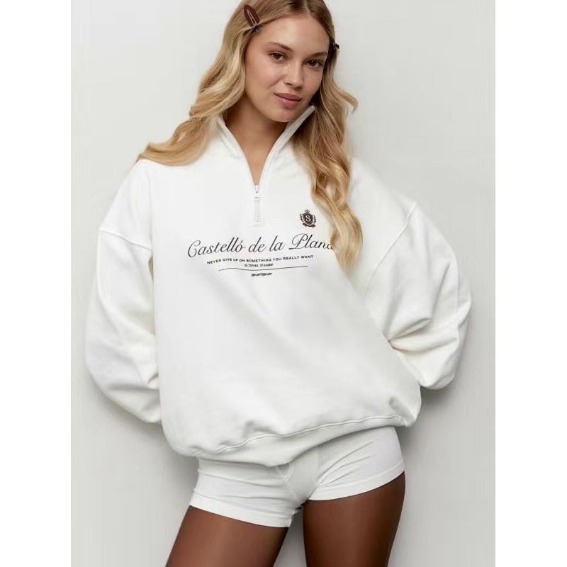 Moletom estampado com letras r - Summer Clothing Old Money avaliação e preço