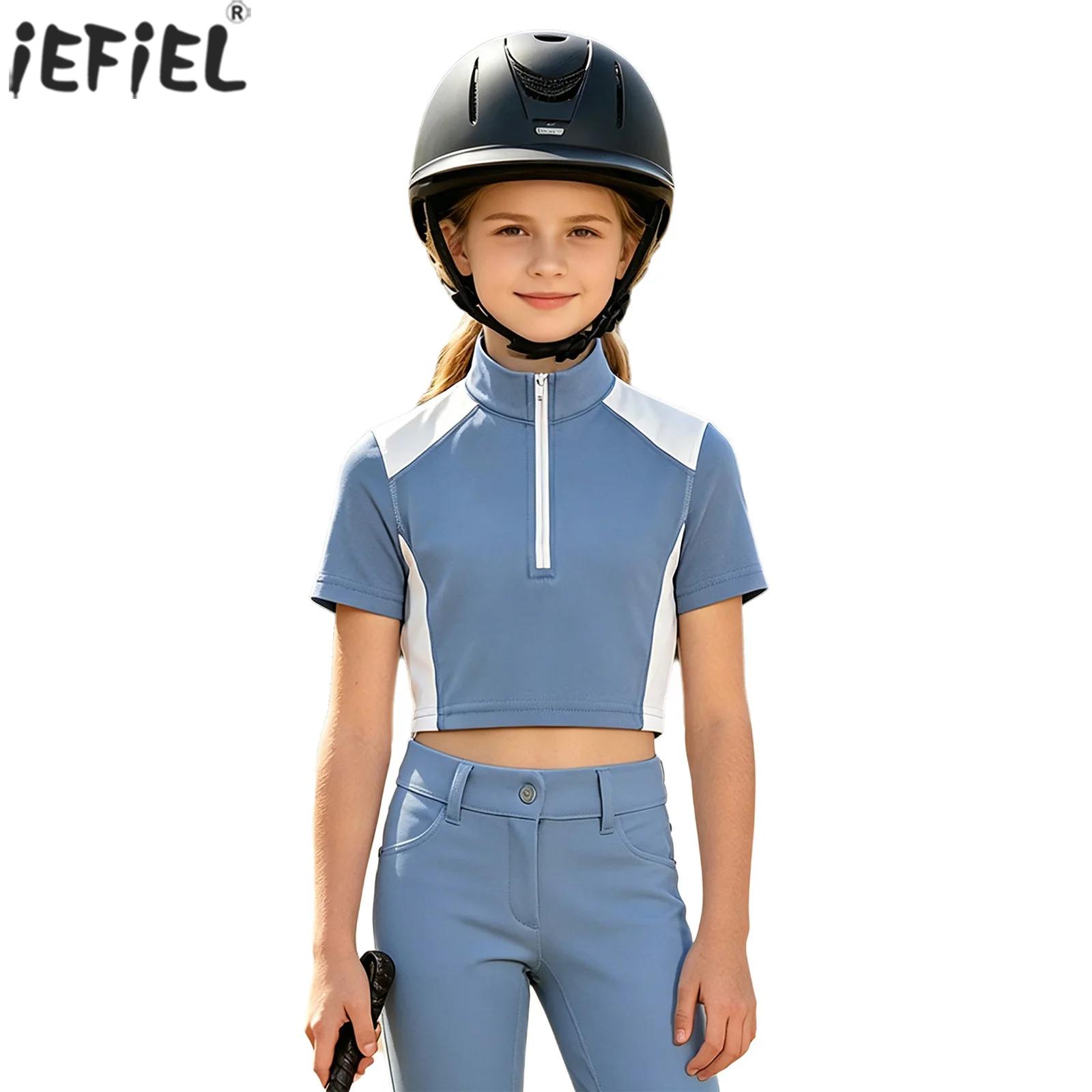 Camisa Esportiva para Meninas, - Summer Equestrian Clothing avaliação e preço