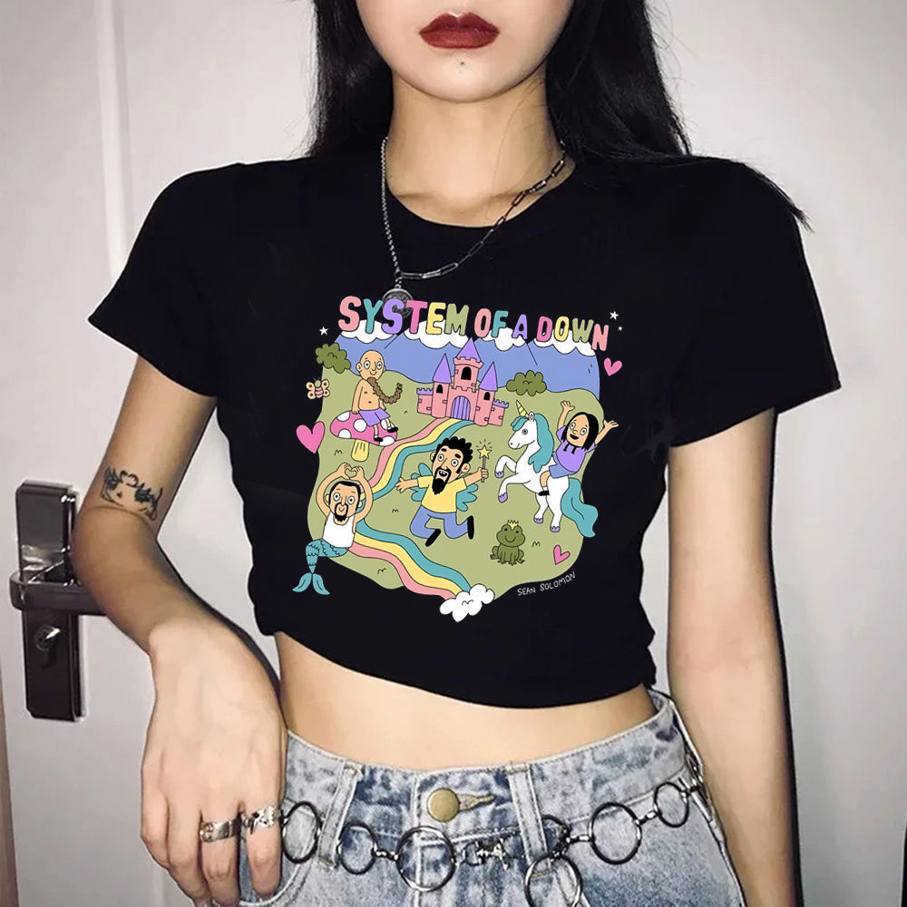Camiseta Cropped Feminina Esti - Summer Grunge Clothing avaliação e preço