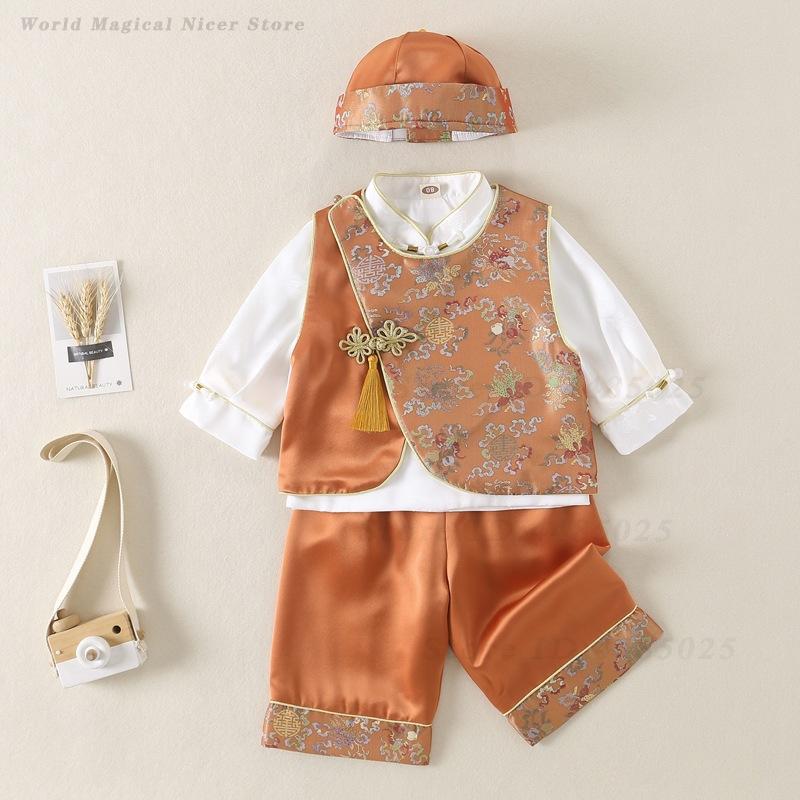 Roupa de Bebê Estilo Chinês pa - Summer Clothing For Baby Boy avaliação e preço