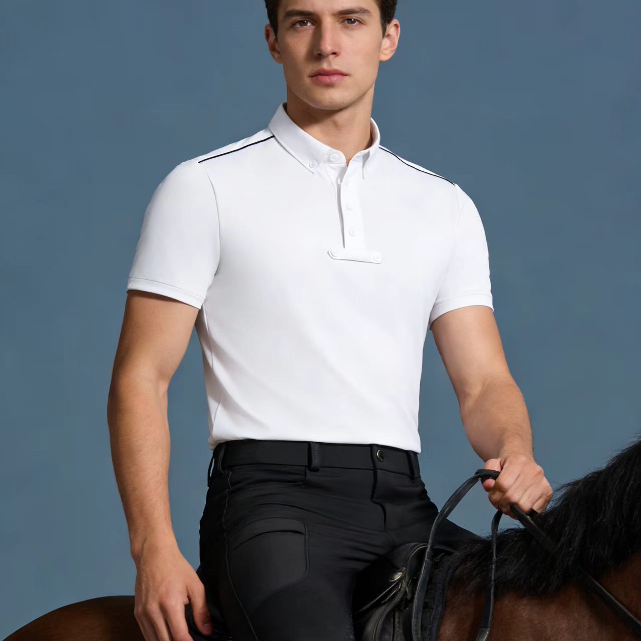 Camisa polo de equitação mascu - Summer Equestrian Clothing avaliação e preço