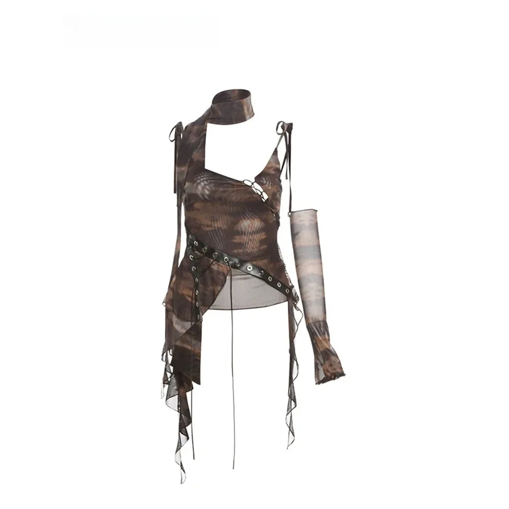 Grunge colheita topos harajuku - Summer Grunge Clothing avaliação e preço