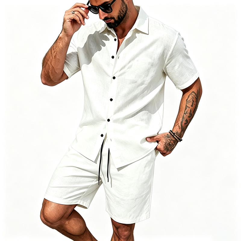 Conjunto Masculino de Linho de - Summer Clothing Essentials avaliação e preço