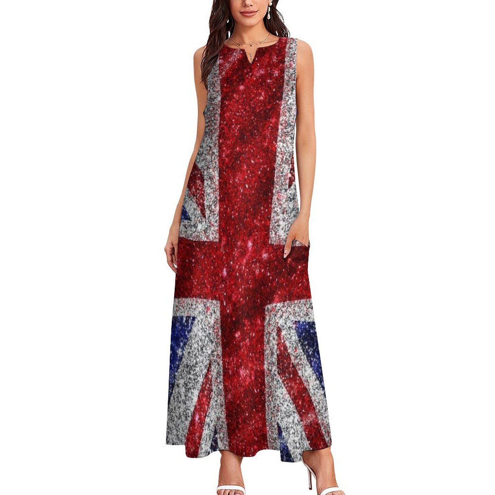 Falso glitter union jack bande - Summer Clothing Women Uk avaliação e preço