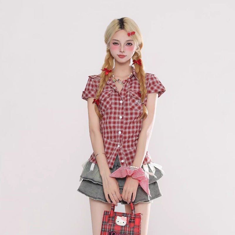 Camisa Vintage Gótica Xadrez H - Summer Grunge Clothing avaliação e preço