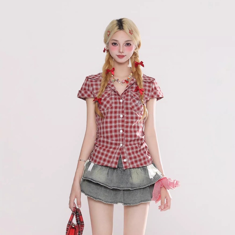 Camisa Vintage Gótica Xadrez H - Summer Grunge Clothing avaliação e preço
