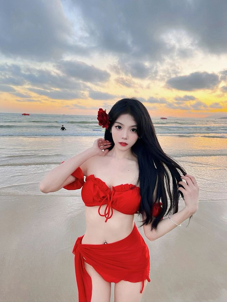 Biquíni Vermelho Sexy para Mul - Bikini Set Push Up avaliação e preço