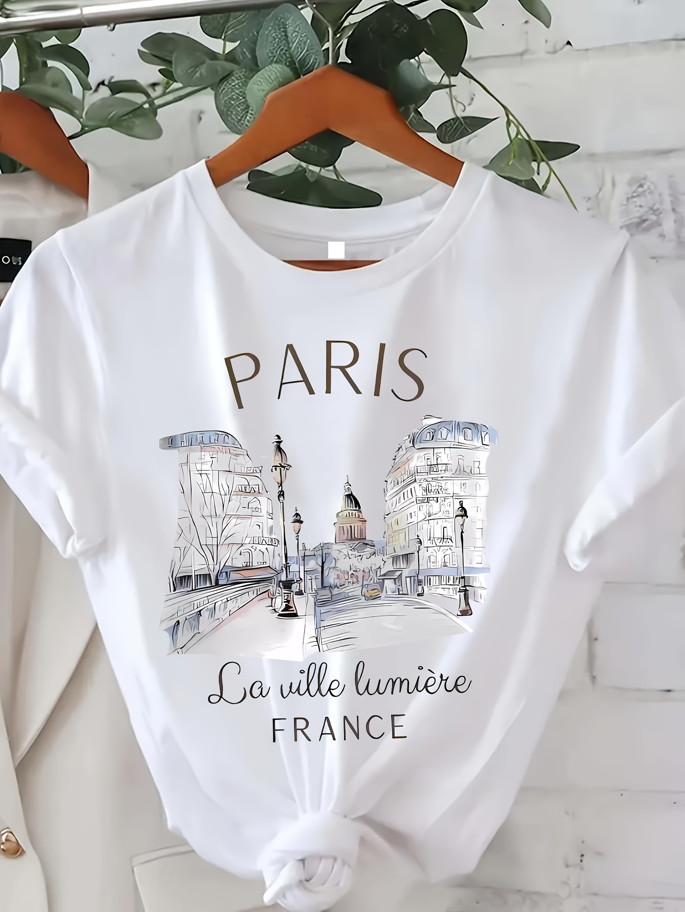Camiseta feminina com estampa  - Summer Clothing In Paris avaliação e preço