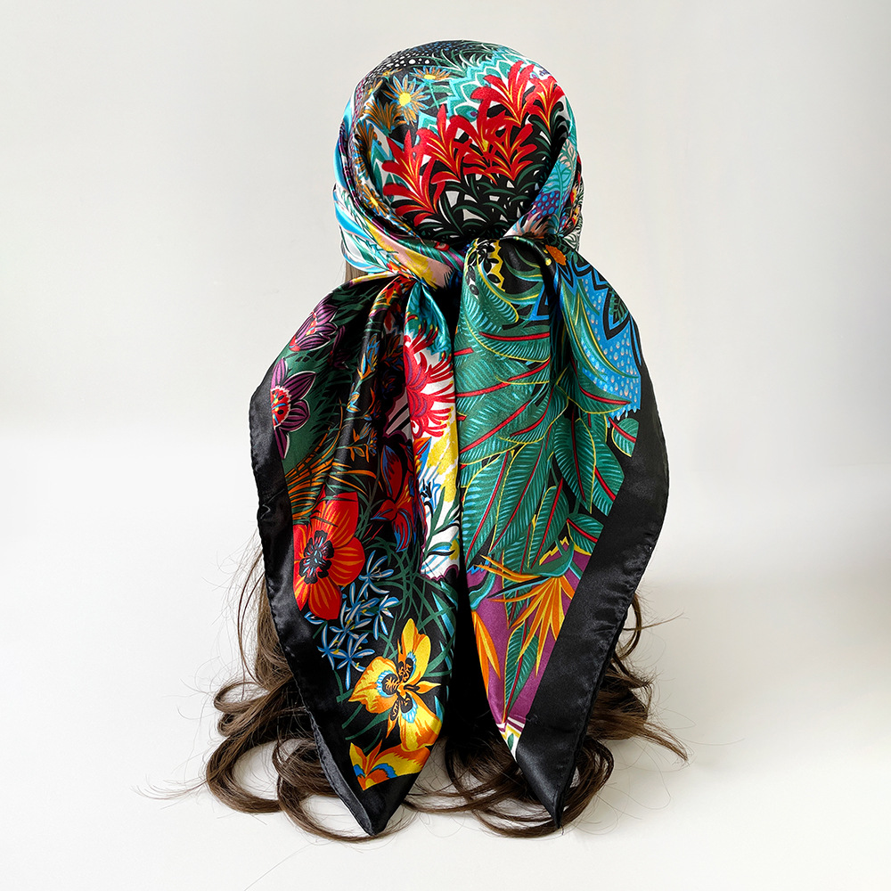 Lenço Quadrado de Seda Feminin - Summer Clothing Hijab avaliação e preço