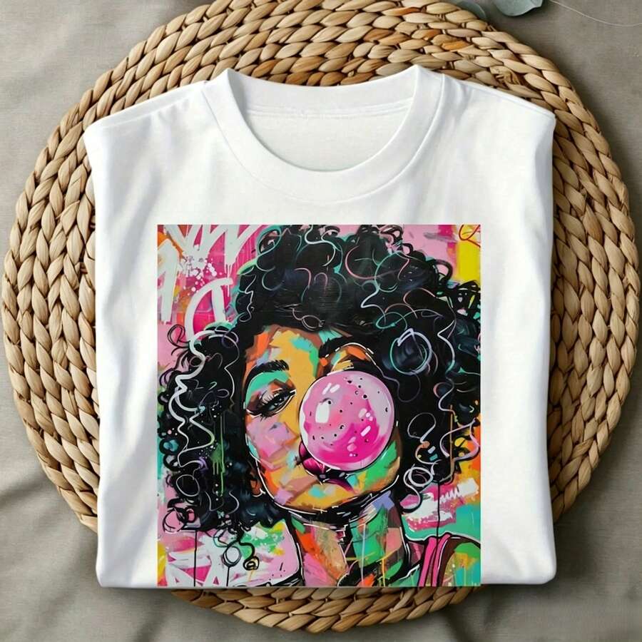 Camiseta Gráfica Casual Femini - Summer Clothing Trends 2025 Women'S avaliação e preço