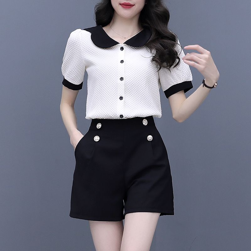 Contraste cor botão conjuntos  - Summer Clothing Trends 2025 Women'S avaliação e preço
