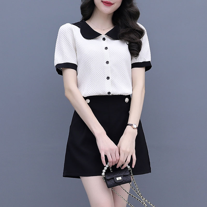 Contraste cor botão conjuntos  - Summer Clothing Trends 2025 Women'S avaliação e preço