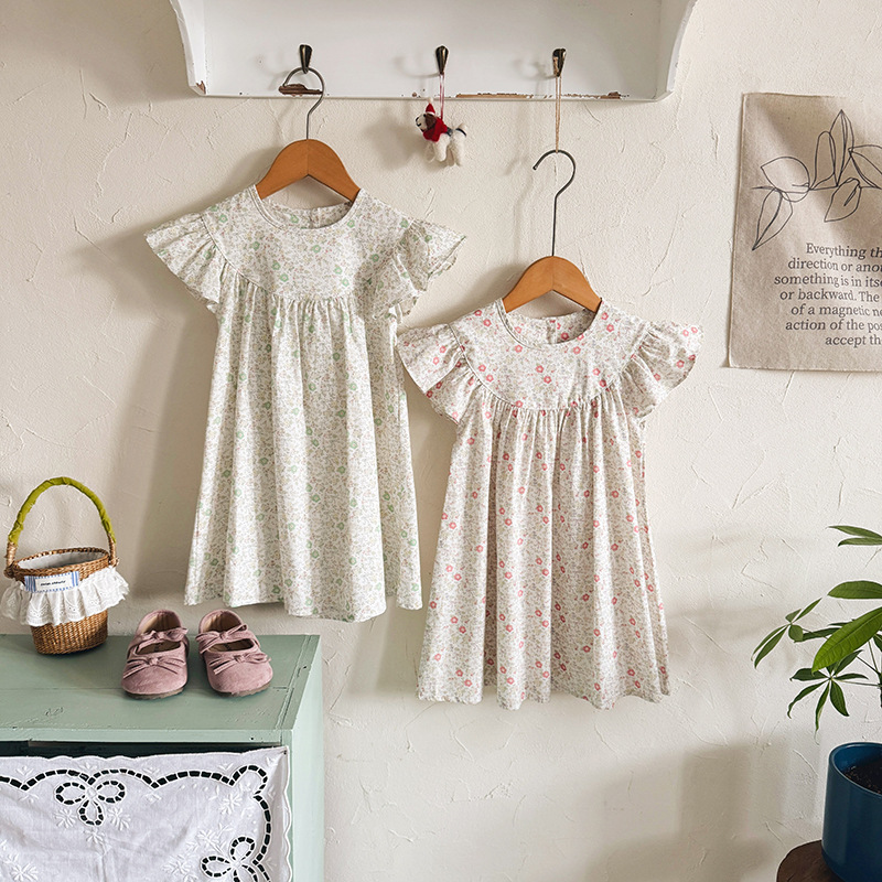 Vestido Infantil Floral de Alg - Summer Clothing Kids Sale avaliação e preço