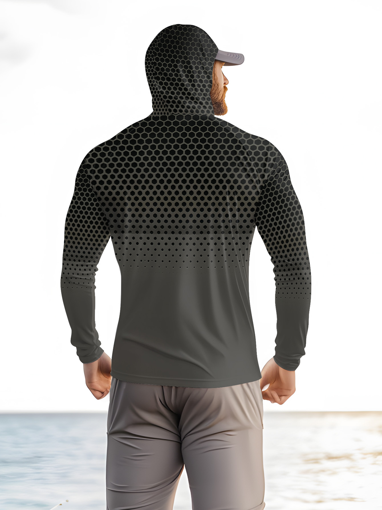 Camisa de pesca masculina com  - Summer Knit Clothing avaliação e preço