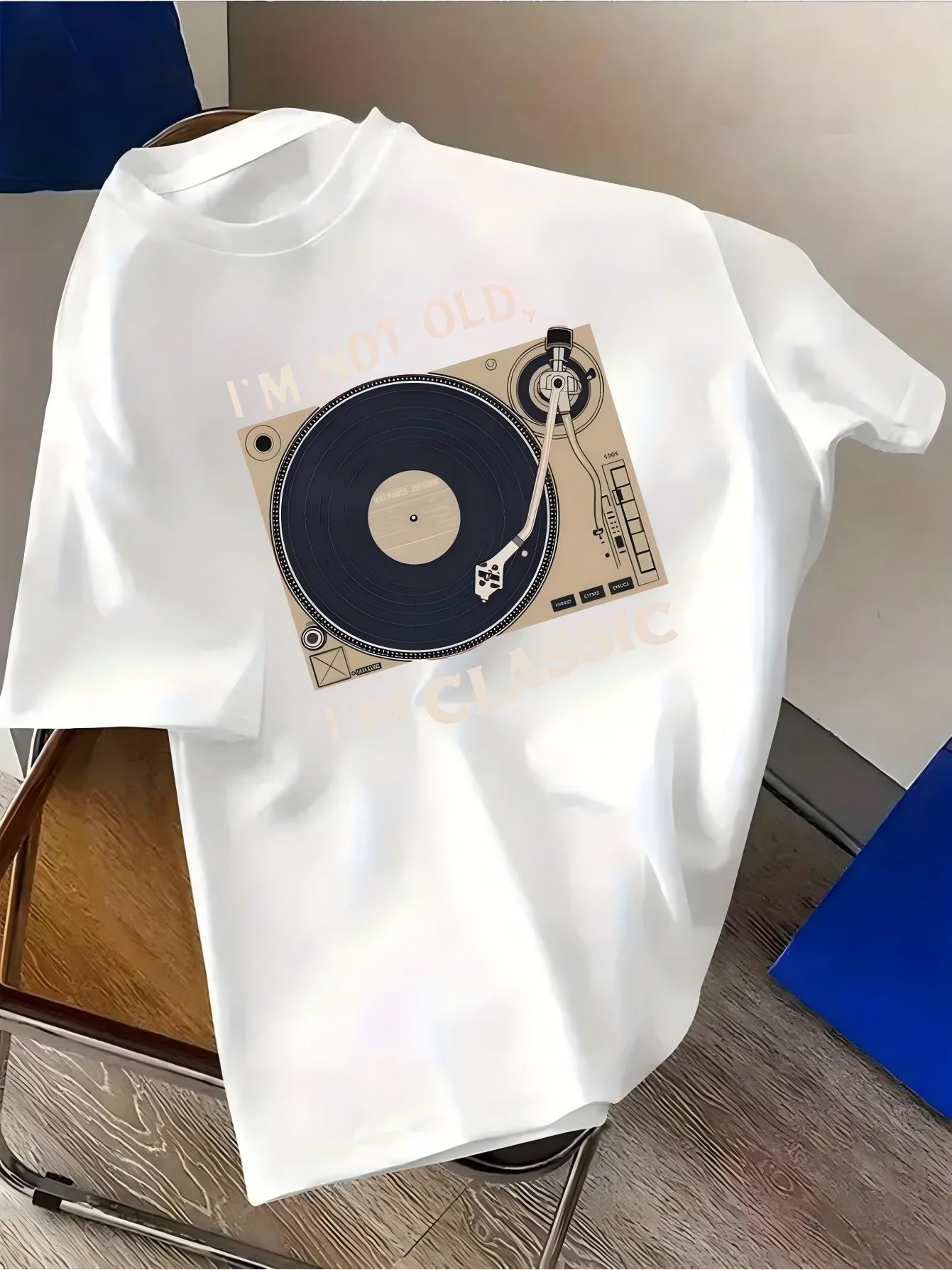 Camiseta Vintage Toca-Discos:  - Summer Clothing Old Money avaliação e preço