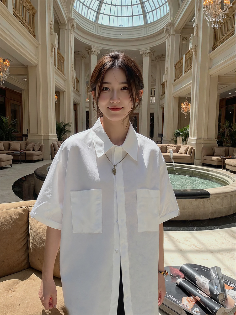 Manga curta estilo coreano cam - Summer Clothing Trends 2025 Women'S avaliação e preço