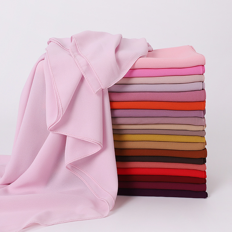 Hijab pesado de chiffon femini - Summer Clothing Hijab avaliação e preço