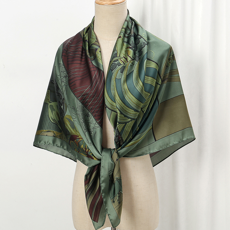 Lenço Grande de Seda Quadrado  - Summer Clothing Hijab avaliação e preço