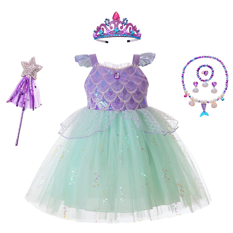 Vestido de Sereia para Meninas - Summer Clothing Europe avaliação e preço