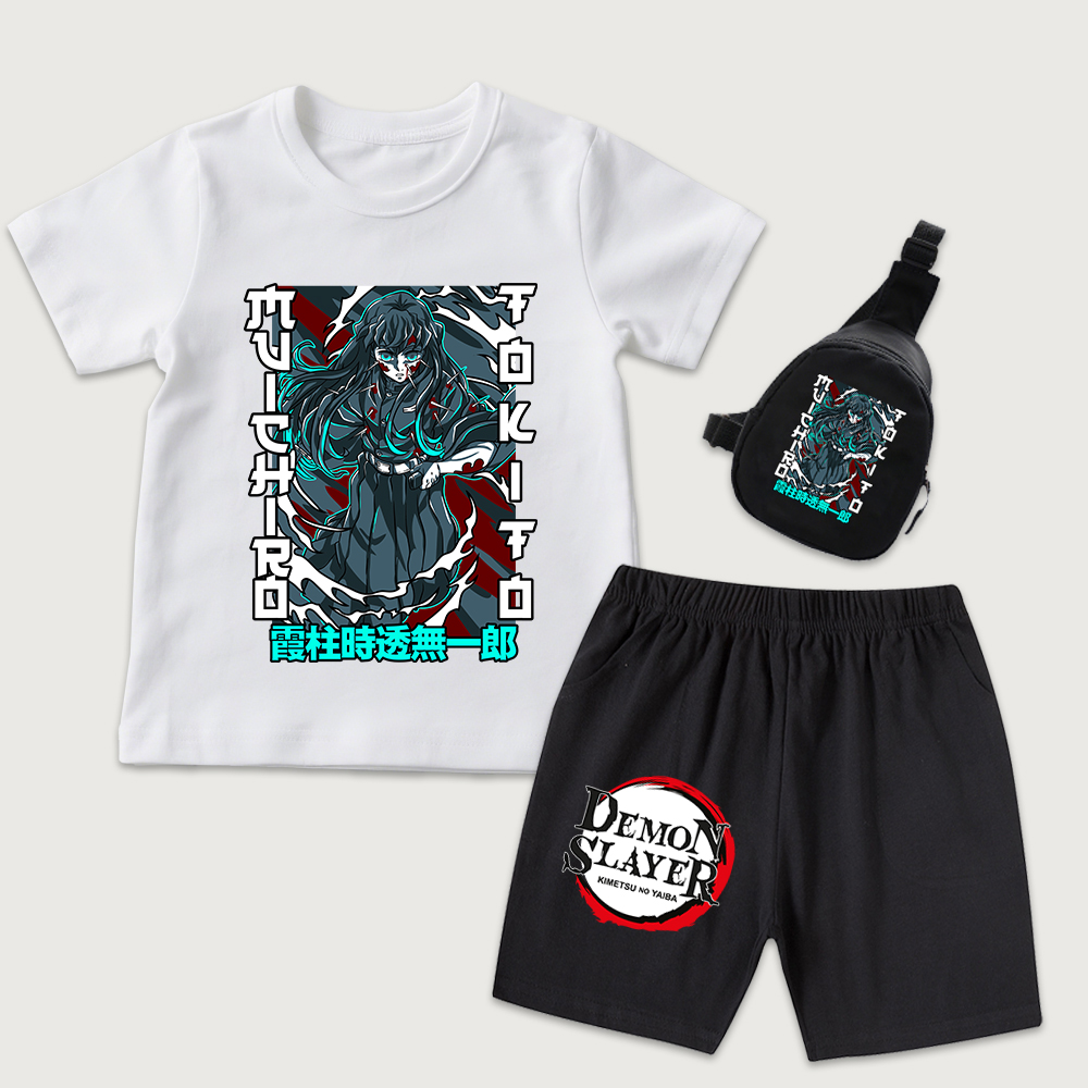 Conjunto de 3 Peças Demon Slay - Summer Clothing For Baby Boy avaliação e preço