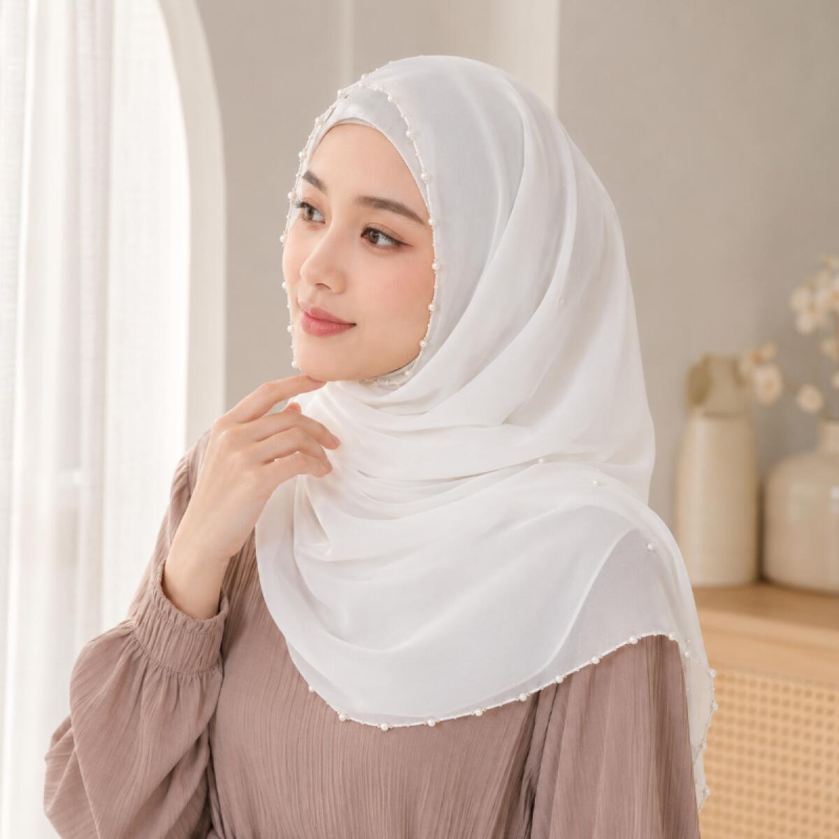 Lenço Hijab Liso de Chiffon Pé - Summer Clothing Hijab avaliação e preço