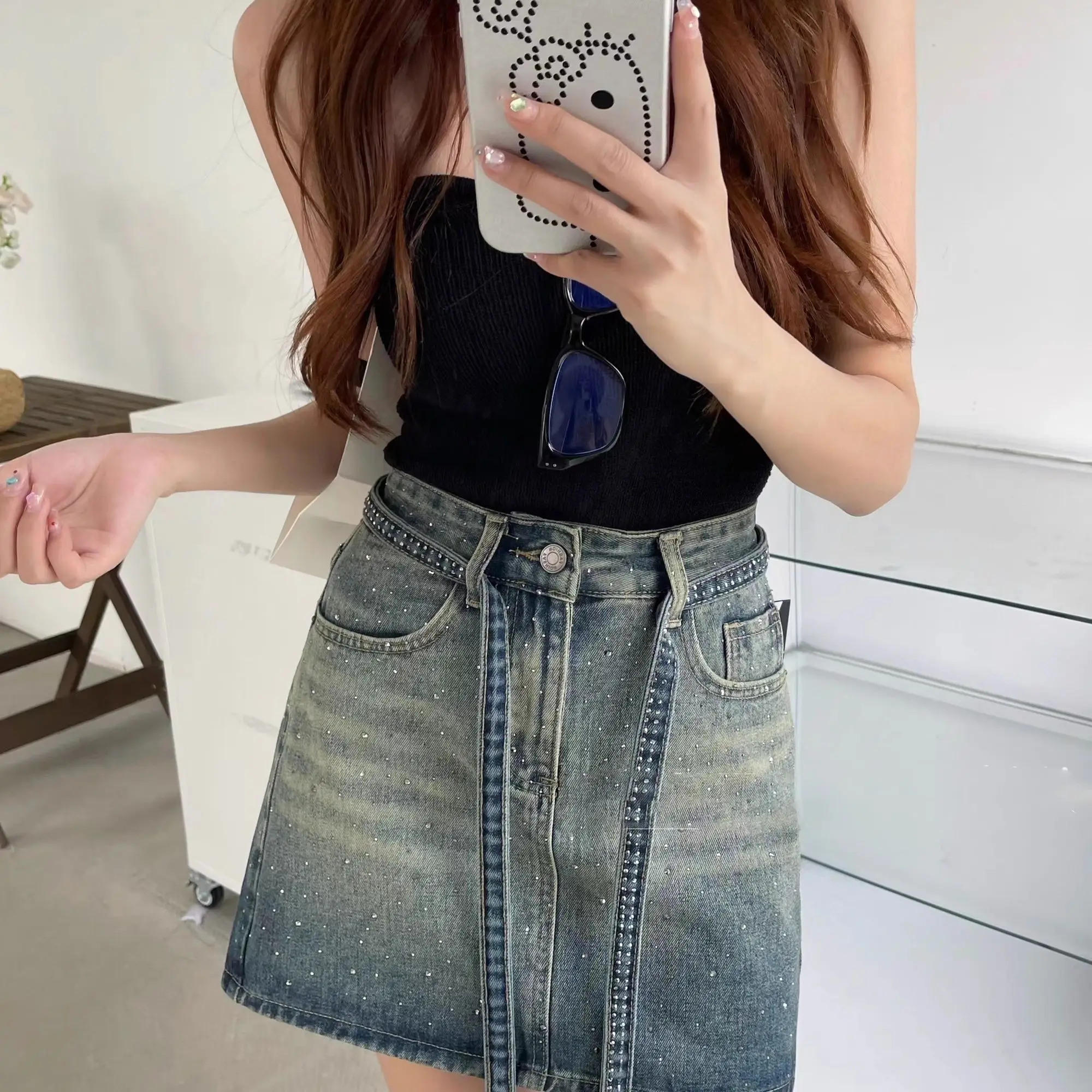 Saias jeans para mulheres grad - Summer Clothing Trends 2025 Women'S avaliação e preço
