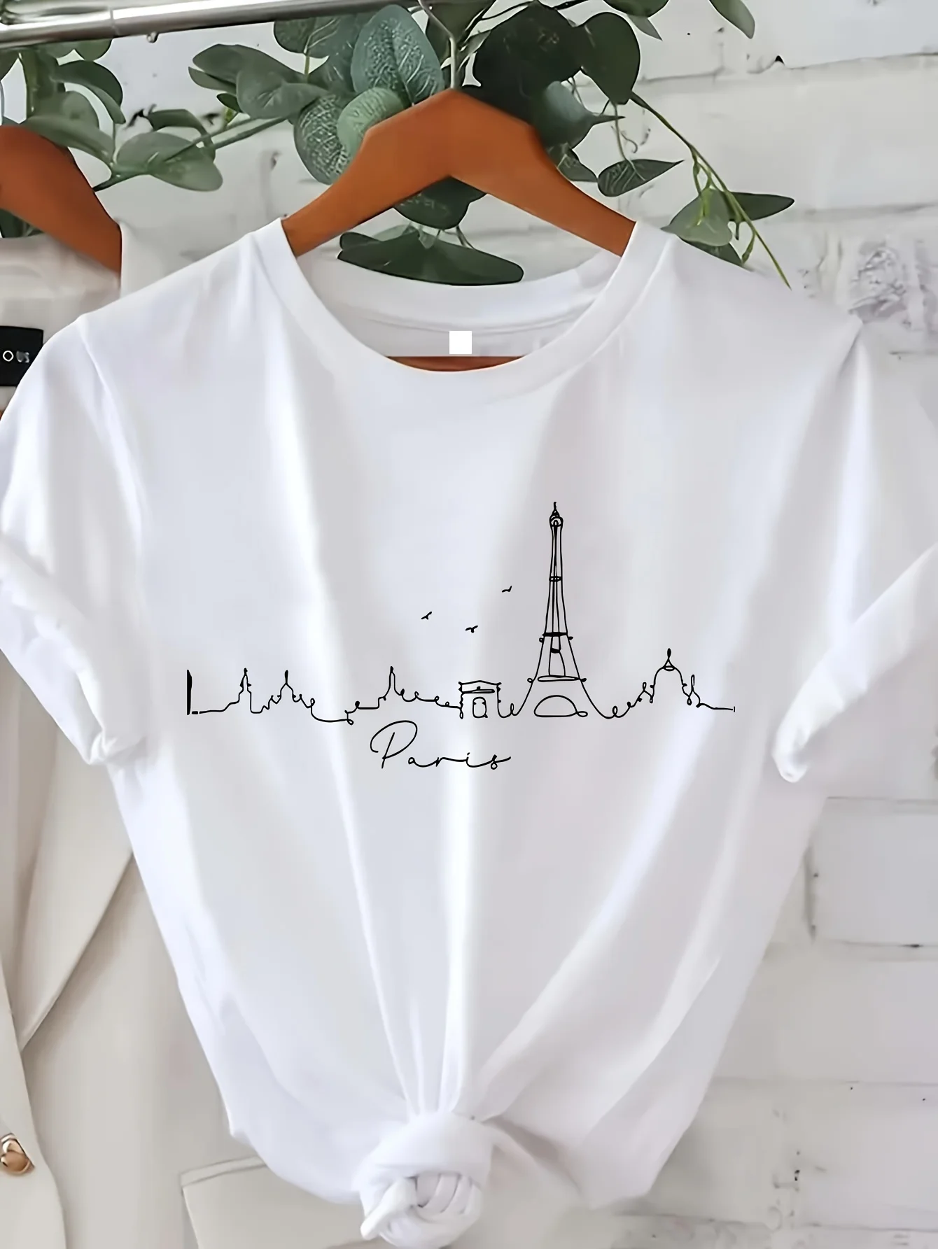 Paris impressão camiseta manga - Summer Clothing In Paris avaliação e preço