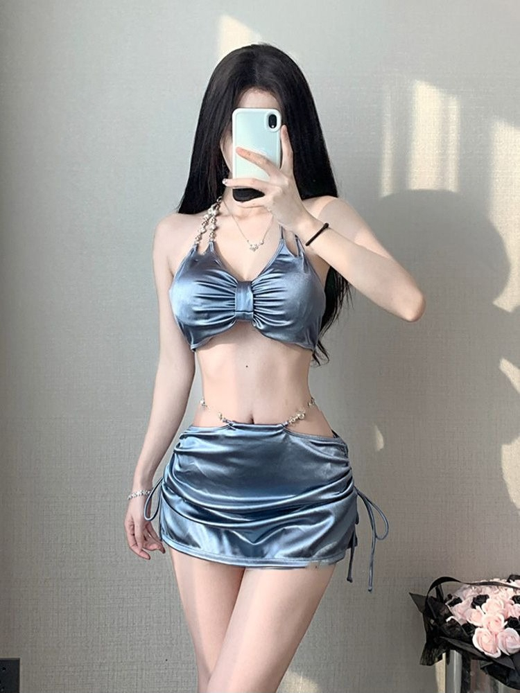 Conjunto de biquíni feminino e - Bikini Set Push Up avaliação e preço