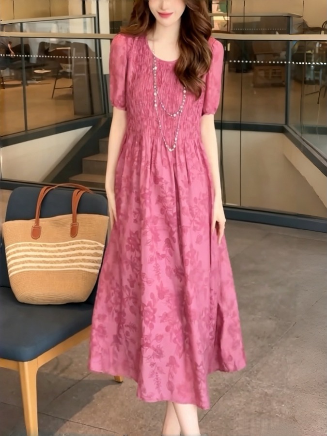 Vestido Elegante em A com Bord - Summer Clothing Tagline avaliação e preço