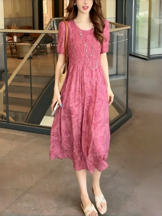Vestido Elegante em A com Bord - Summer Clothing Tagline avaliação e preço