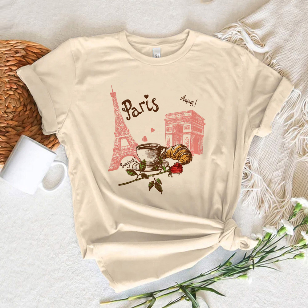 Camiseta Feminina Estampada Pa - Summer Clothing In Paris avaliação e preço