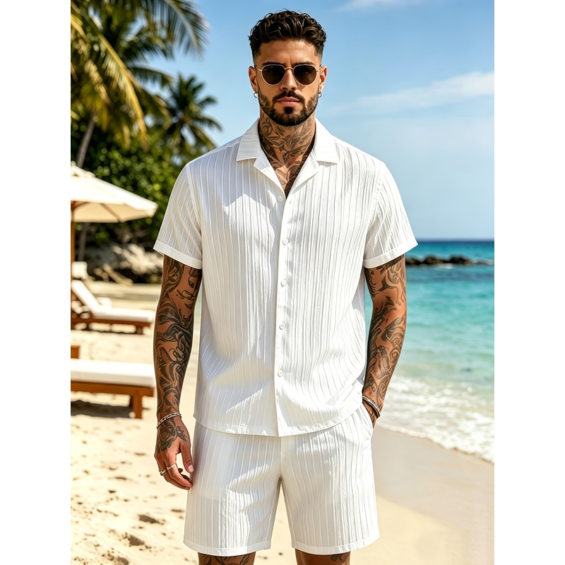 Conjunto de terno casual mascu - Summer Knit Clothing avaliação e preço