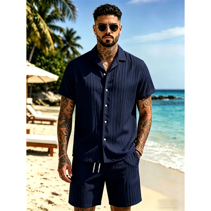 Conjunto de terno casual mascu - Summer Knit Clothing avaliação e preço