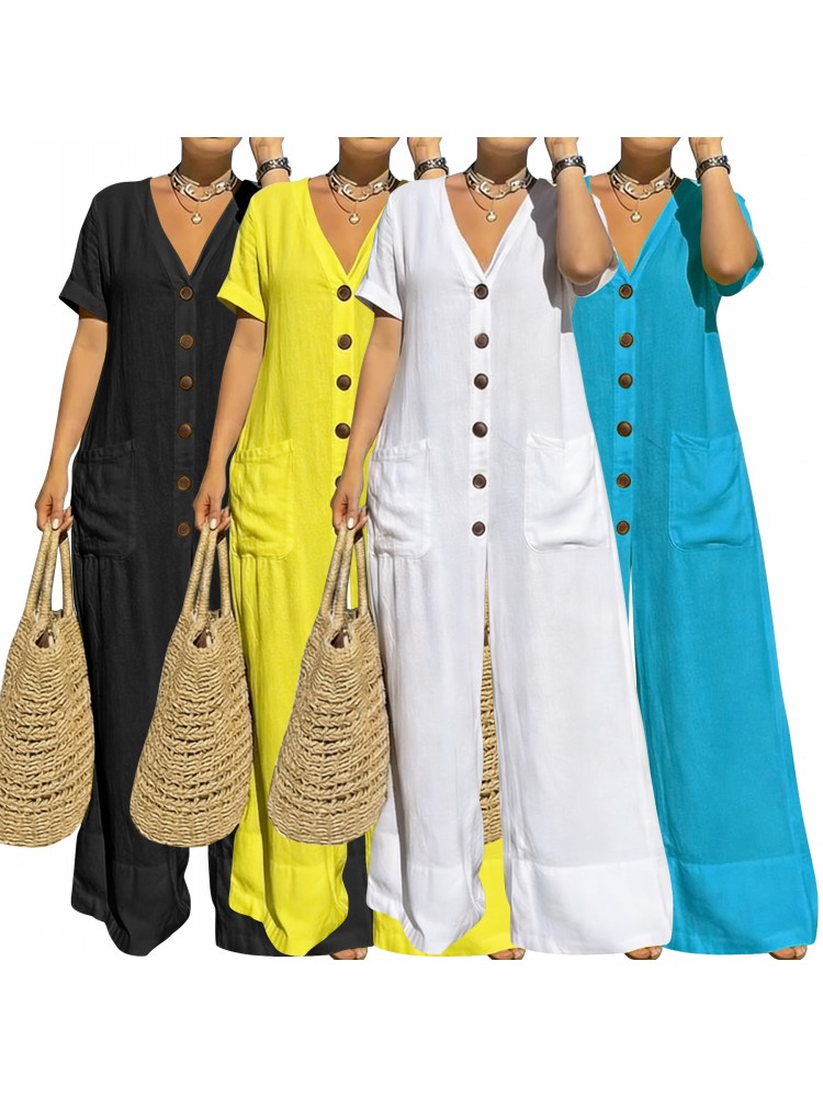 Macacão Feminino Plus Size Azu - Summer Clothing Bundle avaliação e preço