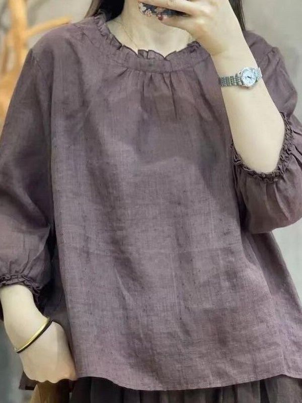 Camisa Elegante de Algodão e L - Summer Clothing Old Money avaliação e preço