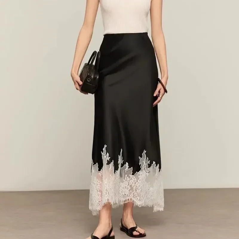 Fada renda-trim midi saia alta - Summer Clothing Trends 2025 Women'S avaliação e preço