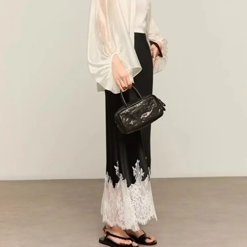 Fada renda-trim midi saia alta - Summer Clothing Trends 2025 Women'S avaliação e preço